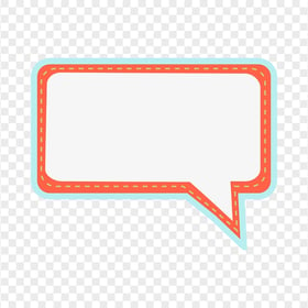 Rectangle Speech Dialog Box Thought Message