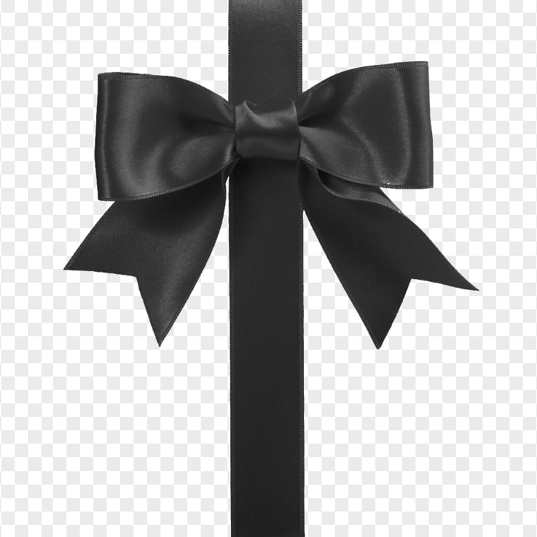Black Ribbon Gift Box Bow Tie PNG Image Citypng