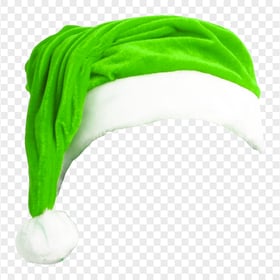 HD Green Christmas Real Santa Claus Hat Bonnet PNG