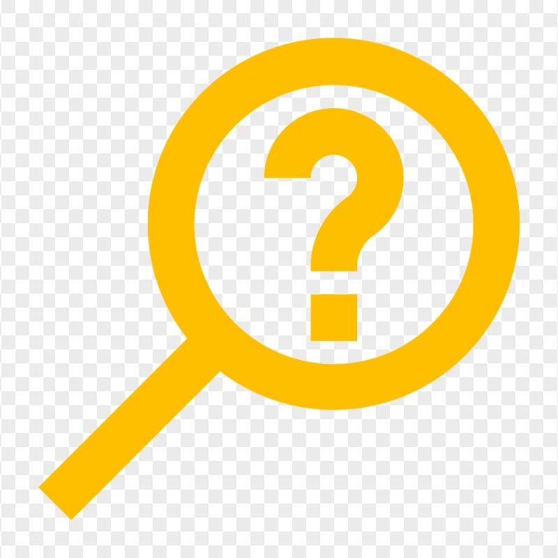 Magnifying Glass Question Mark Yellow Icon PNG IMG