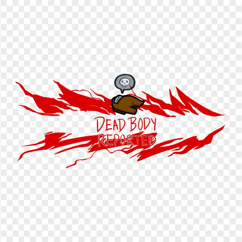 HD Among Us Brown Character Reported Dead Body PNG