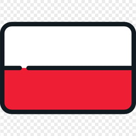 Vector Banner Poland POL Flag Icon PNG