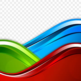 Curve Pattern Blue Red Green Background