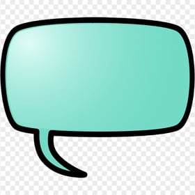 Aqua Speech Bubble Chat Message Cartoon Comic