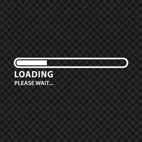 HD PNG Loading Bar Please Wait White