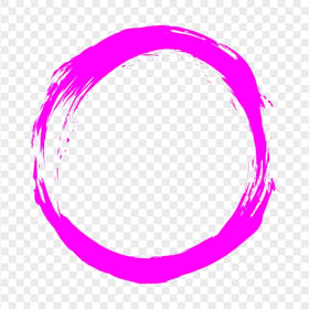 Pink Brush Stroke Circle FREE PNG