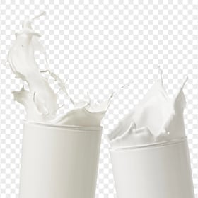 HD Two Long Glass Of Milk PNG