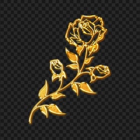 Yellow Gold Rose Flower Transparent Background