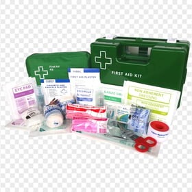 Two Green First Aid Hand Bags & Medicine Supplies