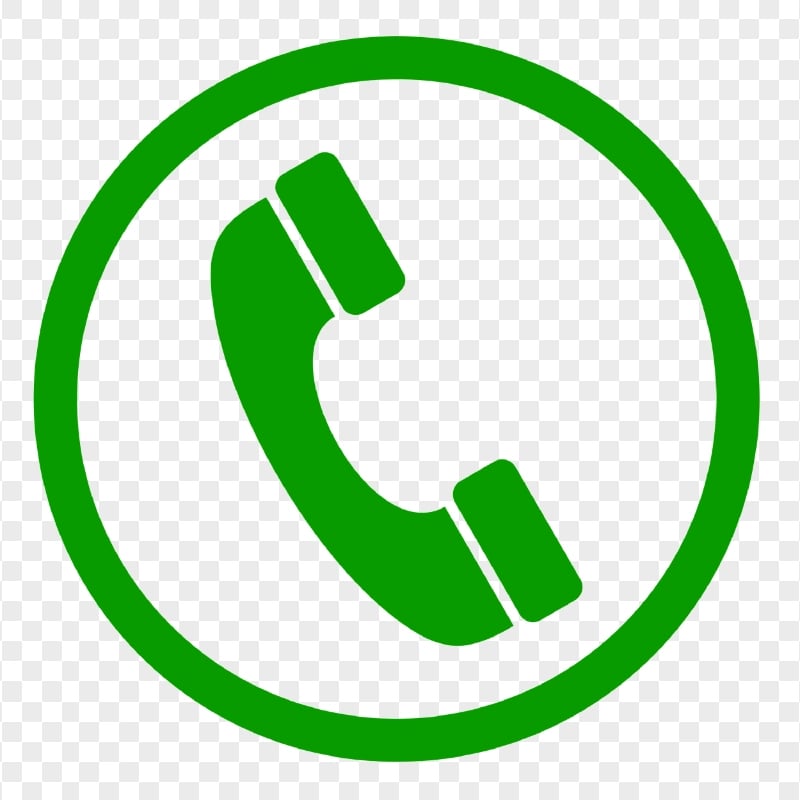 HD Green Round Circle Phone Icon PNG