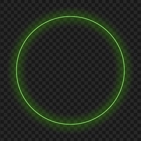Transparent HD Glowing Green Circle
