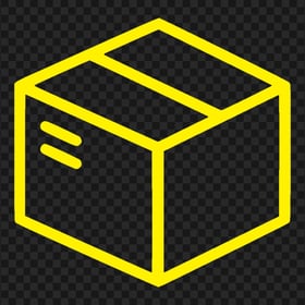 Download Yellow Package Shipping Delivery Box Parcel Icon PNG