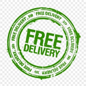 Green Round Free Delivery Stamp