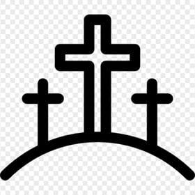 Three Crosses Icon Christian Calvary Cross Vector