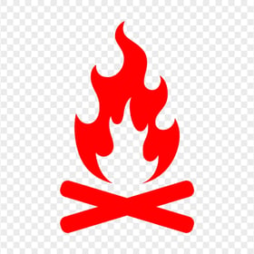 HD Red Bonfire Campfire Firewood Icon PNG