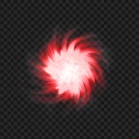 Red Light Energy Ball Effect PNG