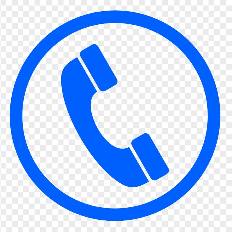 HD Blue Round Circle Phone Icon PNG