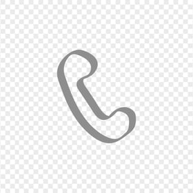 HD Grey Hand Draw Phone Icon Transparent PNG