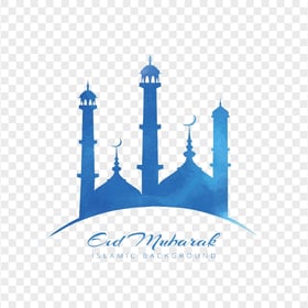 Blue Mosque Pattern Eid Mubarak Islamic Background