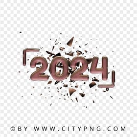 2024 Splatter Effect New Year Design PNG