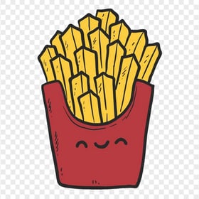 Cartoon Clipart French Fries Cup Character
