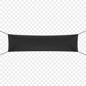 Black Hanging Banner Ribbon HD PNG