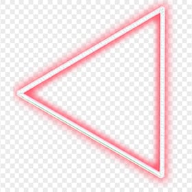 Neon Red Triangle Arrow Point To The Left
