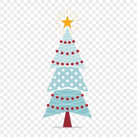 HD Single Flat Turquoise Vector Christmas Tree Icon PNG