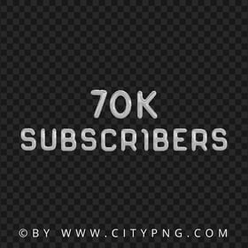 70K Silver Balloons Subscribers Youtube PNG Image