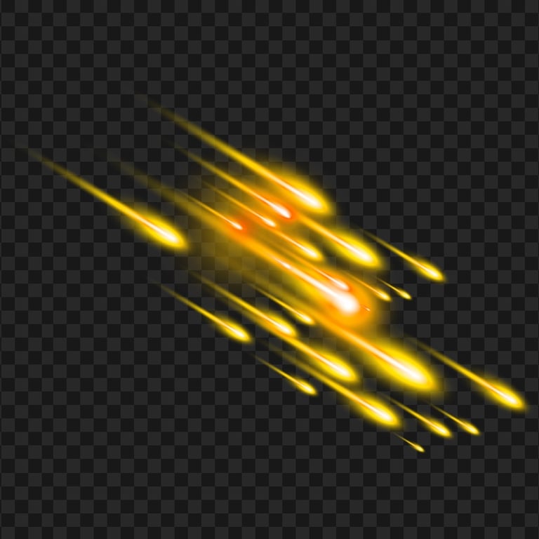 Three Fire Rocket Muzzle Comet Shot Effect PNG