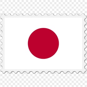 HD JPN Japan Flag Postage Stamp PNG