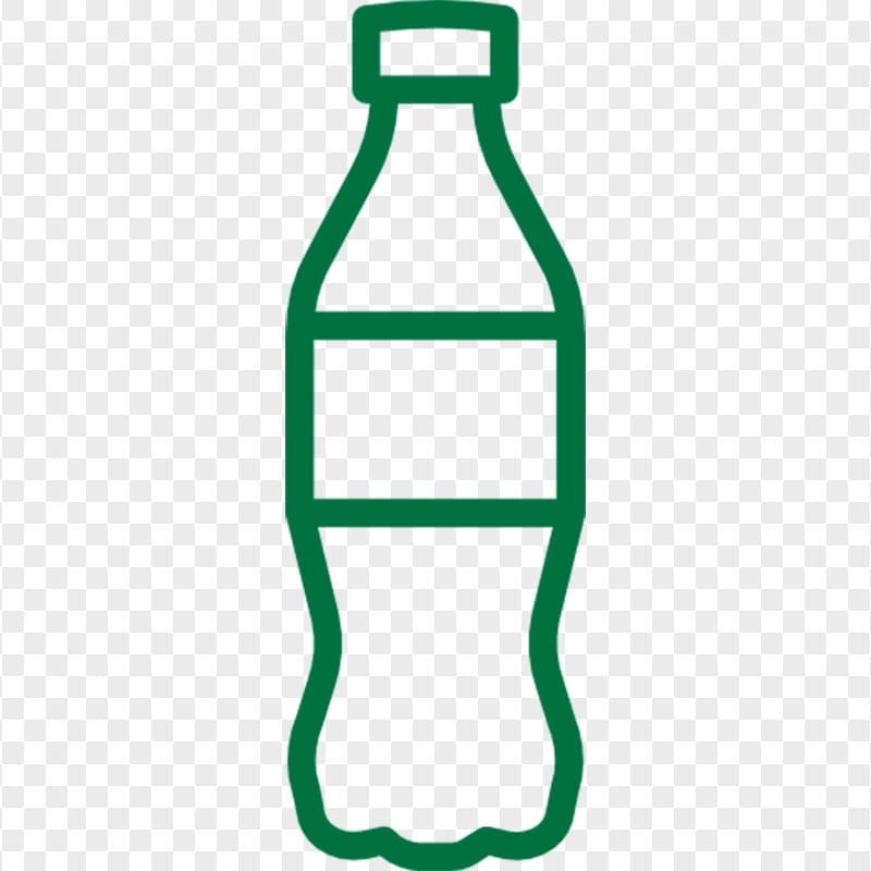 Green Cola Water Plastic Bottle Icon PNG