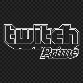 HD Twitch Prime White Outline Logo PNG