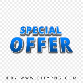 Special Offer Blue Word Label Logo Sign HD PNG