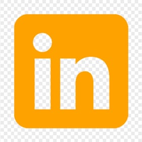 Transparent LinkedIn Square Orange Icon