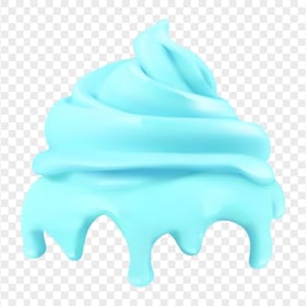 Blue Ice Cream Whipped Cream Transparent PNG