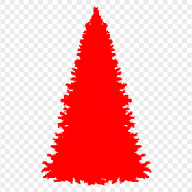 HD Red Real Christmas Tree Clipart Silhouette Shape PNG