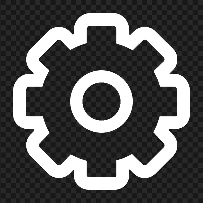 Settings White Outline Icon Download PNG | Citypng