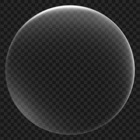 PNG White Round Soap Bubble