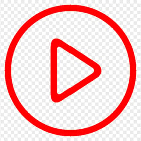 Round Play Video Player Red Icon Transparent PNG
