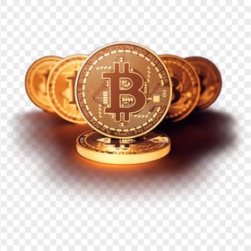HD Group Of Bitcoin Coins PNG