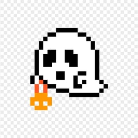 Pixel art Halloween Cartoon Ghost Image PNG