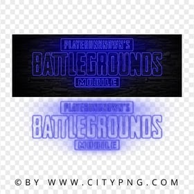 HD Player Unknown Battlegrounds Blue Light Neon Logo PNG