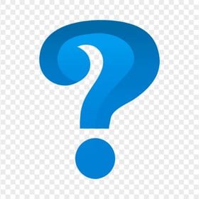 Question Mark Blue Vector Icon Symbol FREE PNG