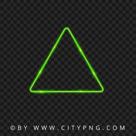 Neon Green Glowing Triangle With Flare Effect FREE PNG