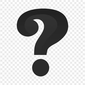 Question Mark Black Vector Icon Symbol PNG