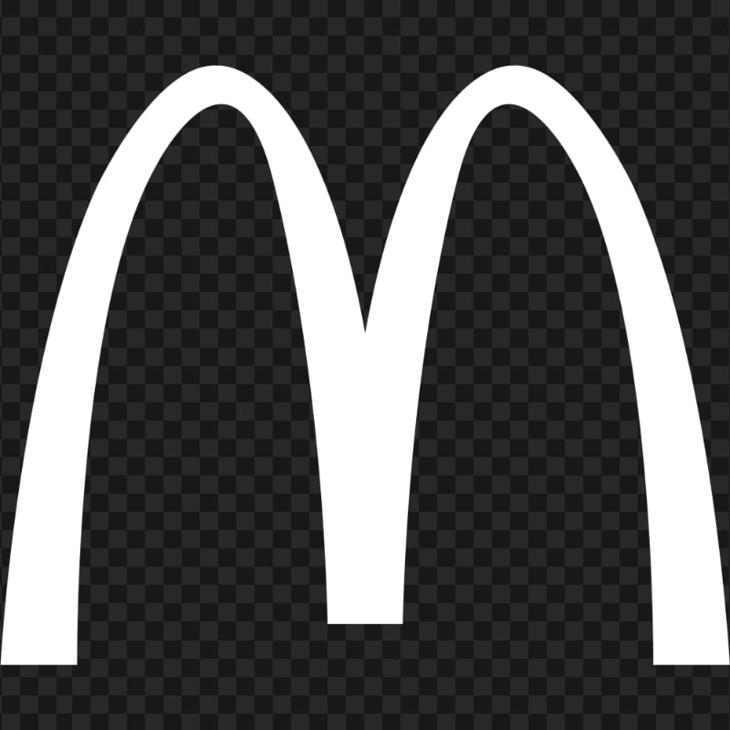 HD White McDonald McDonalds M Logo Symbol PNG Image