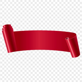 Red Curved Banner Ribbon FREE PNG