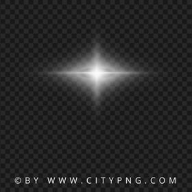 Lens Flares Star Glowing White Effect PNG
