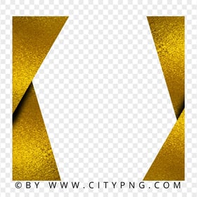 Golden Elegant Square Frame Transparent Background